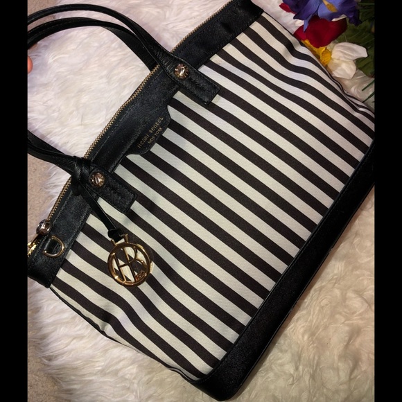HP 🌺RARE stripe large satchel with long strap🌺 - Picture 2 of 13